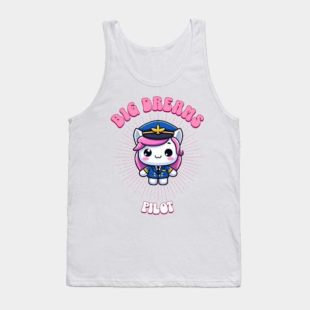 Big Dreams Pilot Unicorn | Dream Big! Tank Top by Pink & Pretty